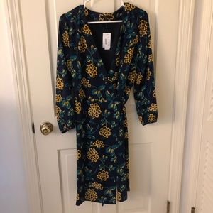 J.Crew floral wrap dress